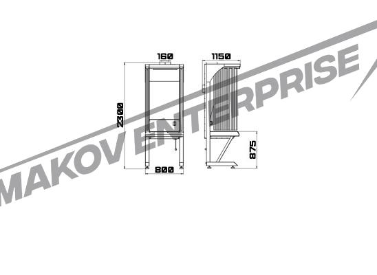 Чертеж стола КРОН-СВ-650 Чертеж стола КРОН-СВ-650