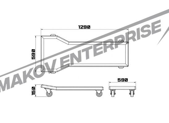 Чертеж тележки 05.Э.078.11 Чертеж тележки 05.Э.078.11