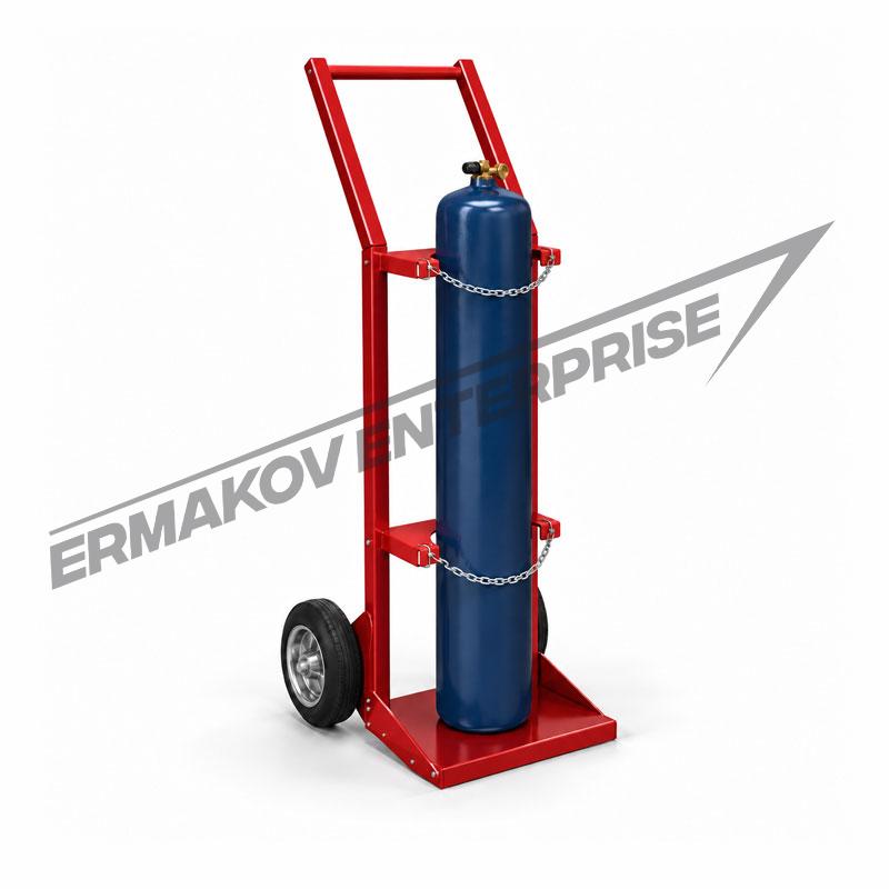 Тележка под газовые баллоны КРОН-ТГБ-01 в красном цвете Тележка под газовые баллоны КРОН-ТГБ-01 в красном цвете